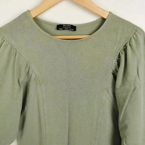 Bershka |Women's Sheath Light Green Dress size  Small - Picture 4 of 9